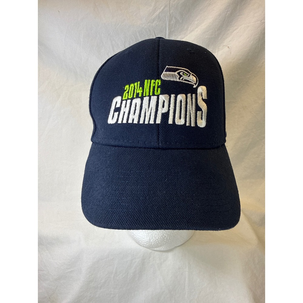 Seattle Seahawks 2014 NFC Champions Hat Navy Blue Fan Favorite Adjustable Cap